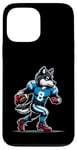 Coque pour iPhone 13 Pro Max Wolf Football américain pour garçons