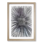 Big Box Art Lost in Space in Abstract Framed Wall Art Picture Print Ready to Hang, Oak A2 (62 x 45 cm)