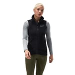 Berghaus Women's Prism Polartec Interactive Gilet Fleece Vest, Added Warmth, Flattering Style, Durable, Black, 20