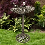 Abreuvoir Piscine pour Oiseaux Wasserschalte Jardin Bol de Nourriture Bronze