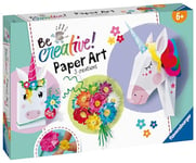 Ravensburger – Be Creative – Paper Art Licorne et Fleurs – Origami – Pliage 3D – 3 réalisations – Création Objets – Loisir créatif – Activité détente et créative – Dès 6 Ans – 23541