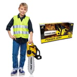 Pretend Chainsaw Toy Kids Construction Tool Battery Operated Outdoor Play Set