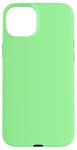 Coque pour iPhone 15 Plus Couleur vert pâle simple