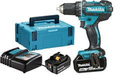 Perceuse visseuse 18V + 2 batteries 4Ah + chargeur + coffret MAKPAC - MAKITA - DDF482RMJ