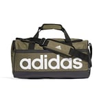 adidas Mixte Essentials Duffel Bag, Olive Strata/Black/White, S