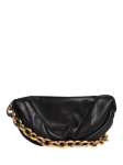 Pre-loved Bottega Veneta Leather Pouch Chain Shoulder Bag, Black