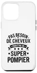 Coque pour iPhone 12 Pro Max Super Pompier Humour Cadeau Pompier Homme Chauve Pompier