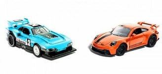 Mattel Hot Wheels: Pull-Back Speeders - GT Scorcher & Porsche 911 GT3 (HPR96)