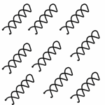 20-pack svarta spiralhårnålar Spiral Bobby Pins Bull Stick Pick för DIY-frisyrer Hårbullar Spinnål Spiralhårklämma