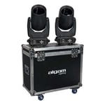 Algam Lightning MB100-FLIGHT-DUO 100 watt led beam head x 2 and Flight case