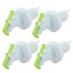 Family Household Kitchen Bar Plastic Wine Olive Oil Vinegar Pourer White 4 PCS