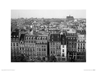 The Art Group Heiko Lanio (Parisian Rooftops) -Art Print 30 x 40cm, Paper, Multicoloured, 30 x 40 x 1.3 cm