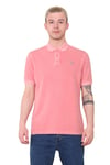 Marks & Spencer M&S Mens SS Polo Shirt in Salmon Cotton - Size Large