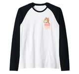 Cute Cat Karate In Pocket Cat Lover Cat Kitty In The Pocket Raglan Baseball Tee