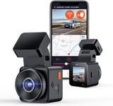 E1 Lite 1080P Mini WiFi GPS Dashcam Avant Voiture avec HDR, Contrôle APP & Commande Vocale en Anglais, Surveillance du Stationnement 24h, 1.54 Pouces 160°, Capteur G Max 512G