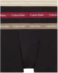 Calvin Klein Men Boxer Short Trunks Stretch Cotton Pack of 3, Black (B- Rumba/Caribou/Black Wbs), XS