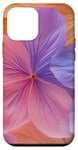 Coque pour iPhone 12 mini Mélange floral romantique dans des tons orange chaud et bleu froid