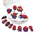 13 st söta Spider-Man superhjälte Crocs DIY PVC-skotillbehör