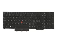 Chicony - Erstatningstastatur For Bærbar Pc - Med Trackpoint, Ultranav - Bakbelysning - Qwerty - Tsjekkisk/Slovakisk - Svart - Fru - For Thinkpad P15v Gen 1  P15v Gen 2  T15p Gen 1  T15p Gen 2