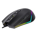 Unykach Souris Gaming Nova M244 avec rétroéclairage RVB, capteur Optique 6400 dpi, 6 Boutons, léger et Ergonomique