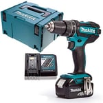 Makita Perceuse combinée DHP482Z LXT 18 V avec 1 batterie 5,0 Ah, chargeur et insert, 18 V