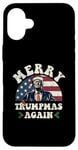 Coque pour iPhone 16 Plus Joyeux Noël de Trump : encore un jeu de mots drôle