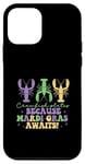 Coque pour iPhone 12 mini Assiettes écrevisses Because Mardi Gras Awaits Funny Carnival Pre