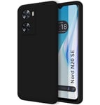 Tumundosmartphone Coque en Silicone Liquide Ultra Douce pour OnePlus Nord N20 SE Couleur Noire