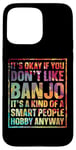 Coque pour iPhone 15 Pro Max Lecteur banjo Sunset Music Lover