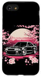 Coque pour iPhone SE (2020) / 7 / 8 Retro JDM Voiture de course japonaise Drift Tuning Car Sakura Blossom