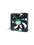 Fan 120x120x25mm 12V 4PIN 2200 RPM - Kabinet køler - 120mm - Sort