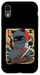 Coque pour iPhone XR Kawaii Ninja Chat Noir