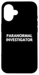 Coque pour iPhone 16 Enquêteur paranormal de chasse aux fantômes d'Halloween