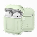 Apple Airpods iskunkestävä silikonikotelo - Sinivihreä Vihreä