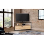 Meuble TV d'angle 1 tiroir 1 niche L100 cm HOUSTON  