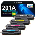 KUPYLM 201A CF400A Cartouches de Toner Compatible pour HP 201A 201X CF400X pour Toner Color Laserjet Pro MFP M277dw M252dw M277n M252n M277 CF401A CF402A CF403A (Noir Cyan Jaune Magenta, Pack de 4)