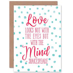 Wee Blue Coo Valentines Love Words Shakespeare Blind Typography Greetings Card Cp3261