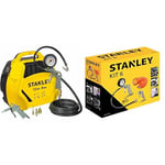 Stanley AIR KIT Compresseur Ultra compact et portatif sans cuve 1,5HP/8bar avec accessoires 1868 & 9045717STN Accessoires pour compresseur d’air