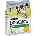 Dog Chow Purina Aliments pour Chien Adulte avec Poulet, 4 Sacs de 2,5 kg