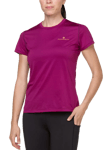 Ronhill Short Sleeve Running T-Shirt, Blackcurrant/Mango