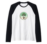 Oak from Acorn Illustration Tree Lovers mighty Oak tree Raglan Baseball Tee