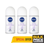 Nivea Pure Sensible sans Parfum Femme Déodorant 50ml 3-pack