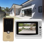 Wired Video Intercom System Smart Infrared Video Doorbell Camera With 7 In