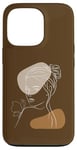 iPhone 13 Pro Line Art Abstract Minimalist of Women Beauty Silhouette Case