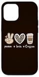 iPhone 12/12 Pro Cute Leopard Peace Sign Love Coffee Heart For Cafe Lovers Case