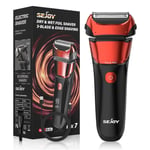 SEJOY Foil Shaver Wet & Dry Electric Razor for Men Cordless with Pop Up Trimmer