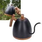 (Black )Electric Coffee Kettle Tea Pot Stainless Steel For Home Ktichen EU HG