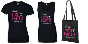 Personalised Hen Party Ladies T-shirts & Vests - Wedding Do Custom Printed Pink