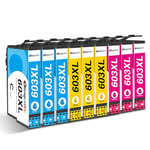 603XL Multipack Compatible avec Epson 603 603XL Couleur Cartouches d'encre, pour Epson Expression Home XP-2100 XP-2105 XP-2150 XP-3100 XP-3105 XP-4100 XP-4105 Workforce WF-2810 WF-2830 WF-2835 WF-2850