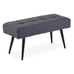 Banquette Design en Tissu "Rojo" 90cm Gris Foncé